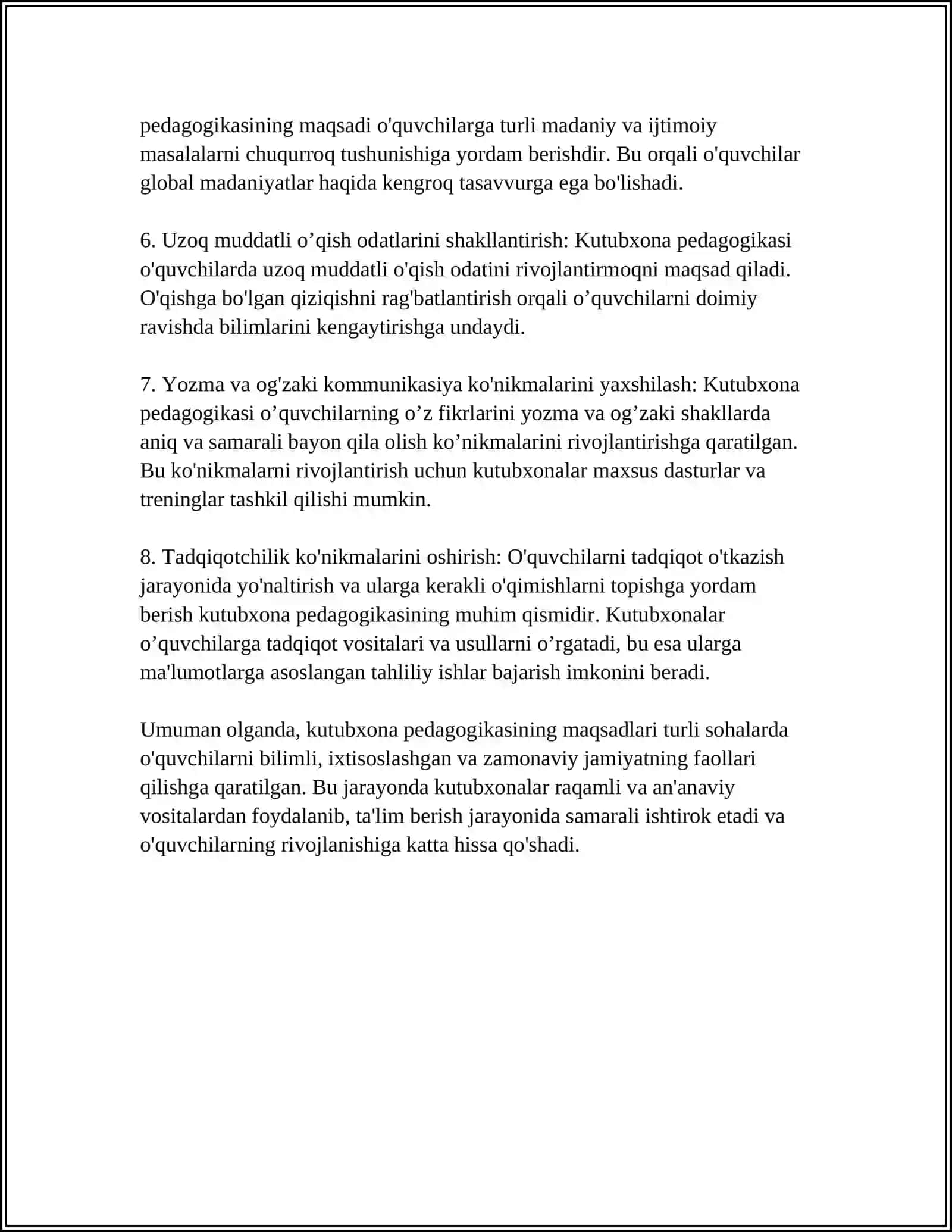 KUTUBXONA PEDAGOGIKASINING TAMOYILLARI 4