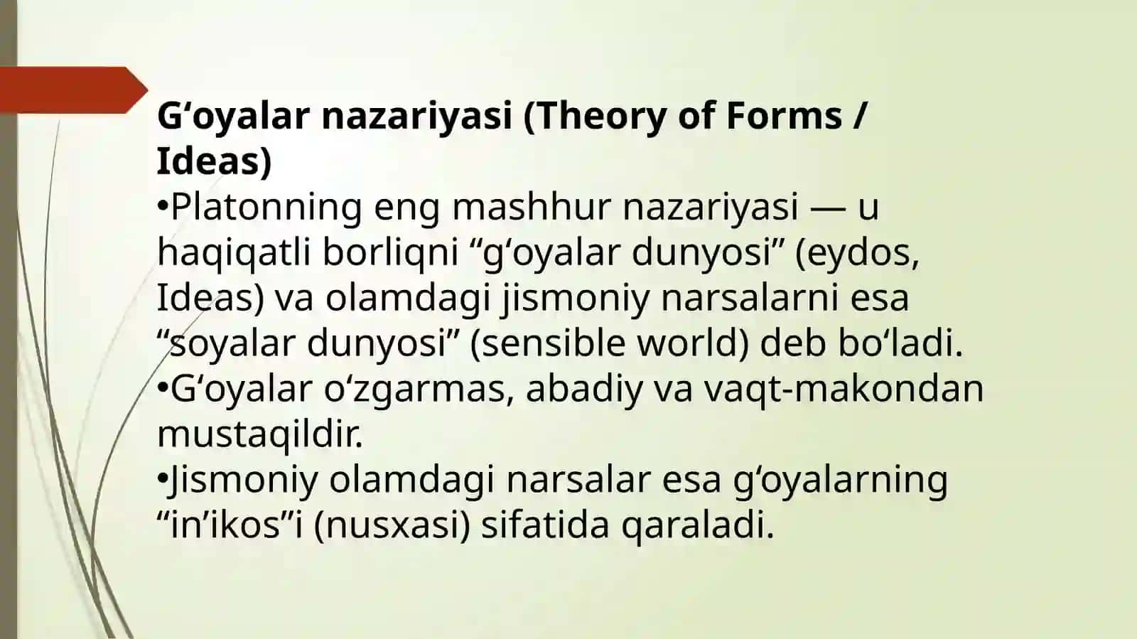 Yevropa mutafakkirlari Platon, Boetsiy, R.Dekart, D.Yumning falsafaga oid qarashlariniqiyosiytahlili 4
