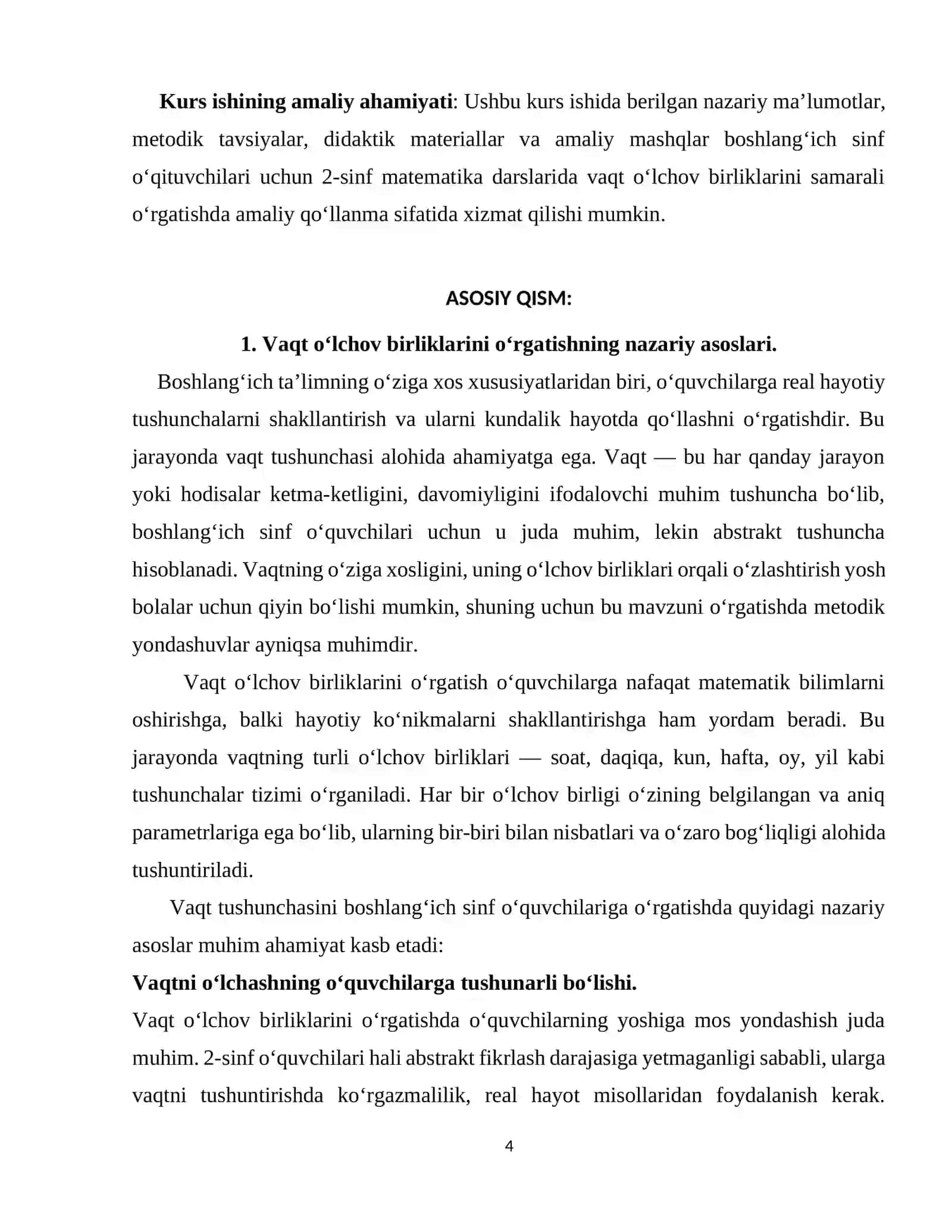 2-sinfda vaqt o‘lchov birliklarini o‘rgatish metodikasi 4