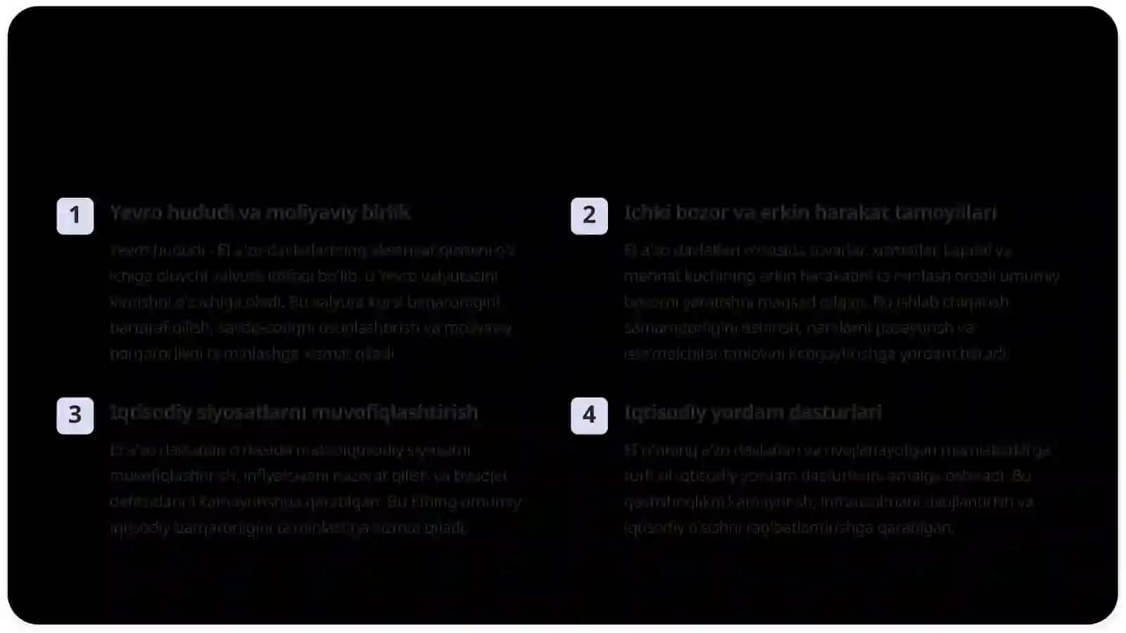 Evropa Ittifoqi doirasidagi integratsion jarayonlarning rivojlanish tendentsiyalari 4