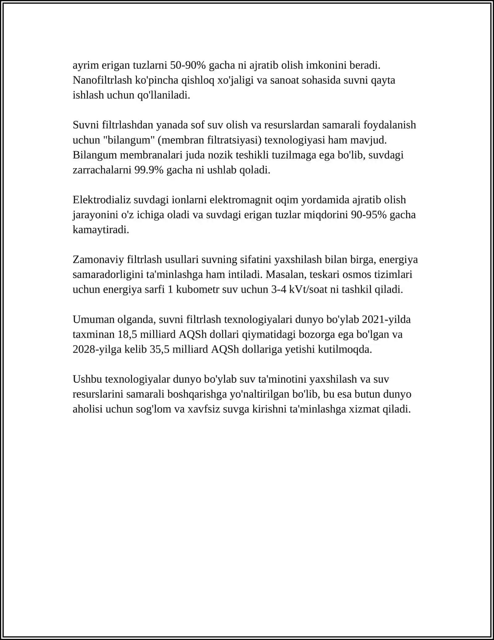 ICHIMLIK SUVI SIFATINI YAXSHILASHNING ASOSIY USULLARI 4