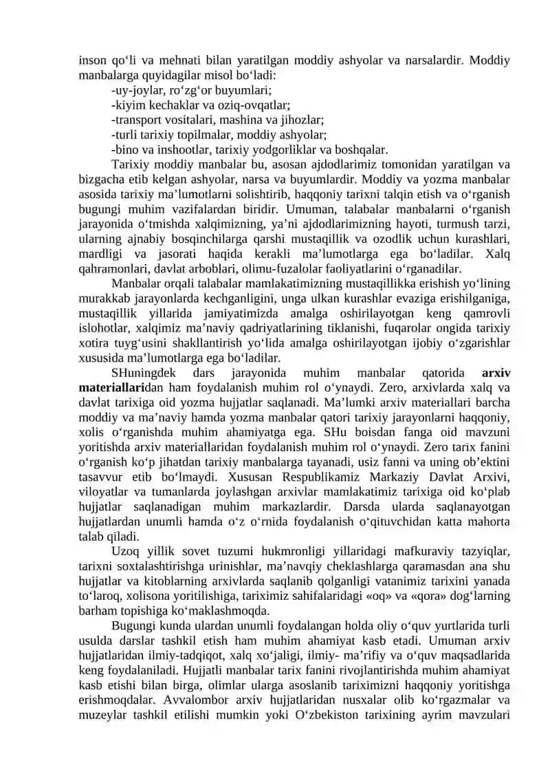 O‘ZBEKISTONNING ENG YANGI TARIXI O‘QUV FANINING PREDMETI, MAQSADI VA VAZIFALARI, NAZARIY-METODOLOGIK TAMOYILLARI. 4
