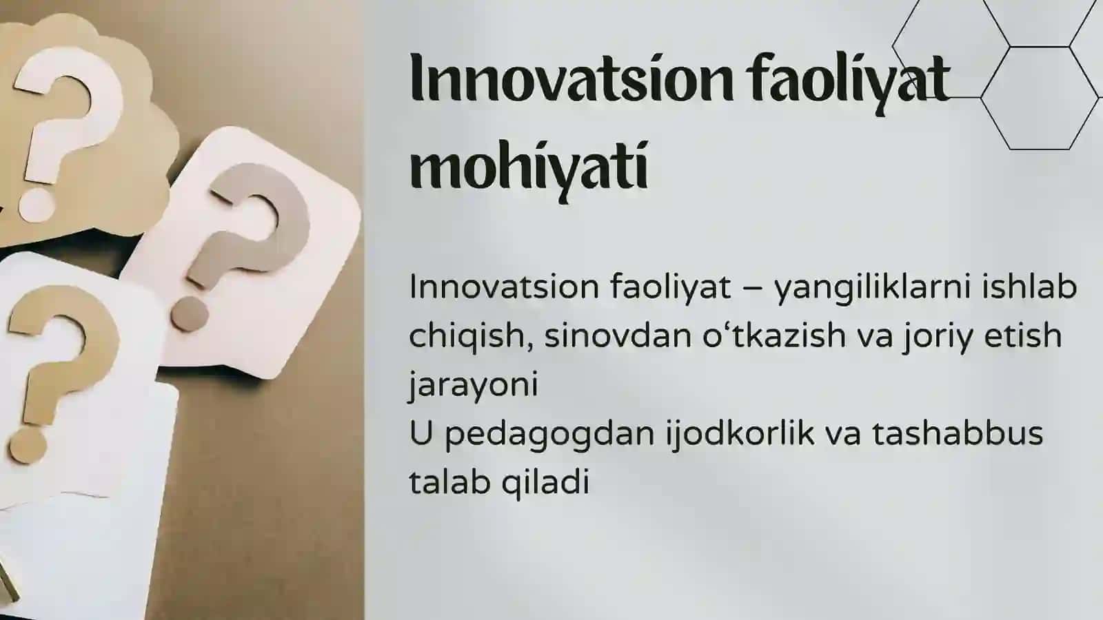 Innovatsion faoliyatining nazariy omillari 4