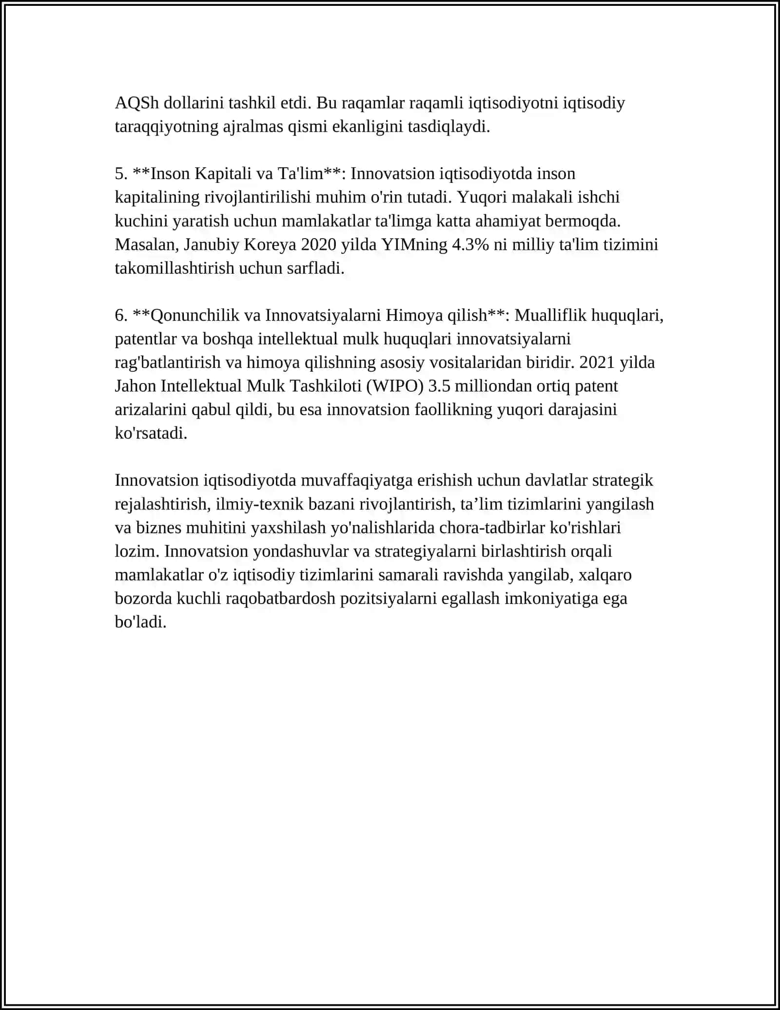 INNOVATSION IQTISODIYOTNI RIVOJLANTIRISHNING ILMIY-USLUBIY ASOSLAR 4