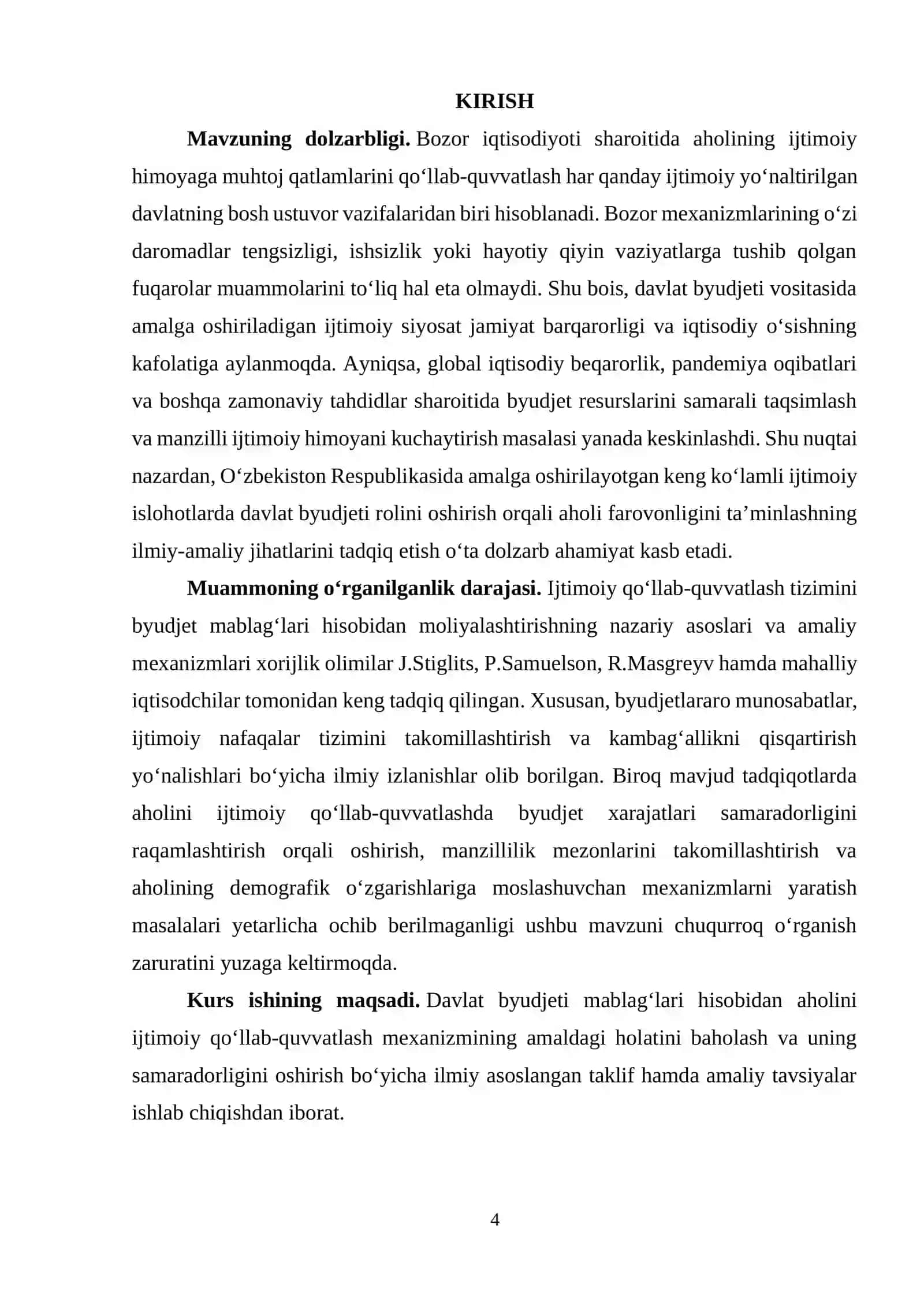 Axolini ijtimoiy qo’llab-quvvatlashda davlat byudjetining ro’lini oshirish 4