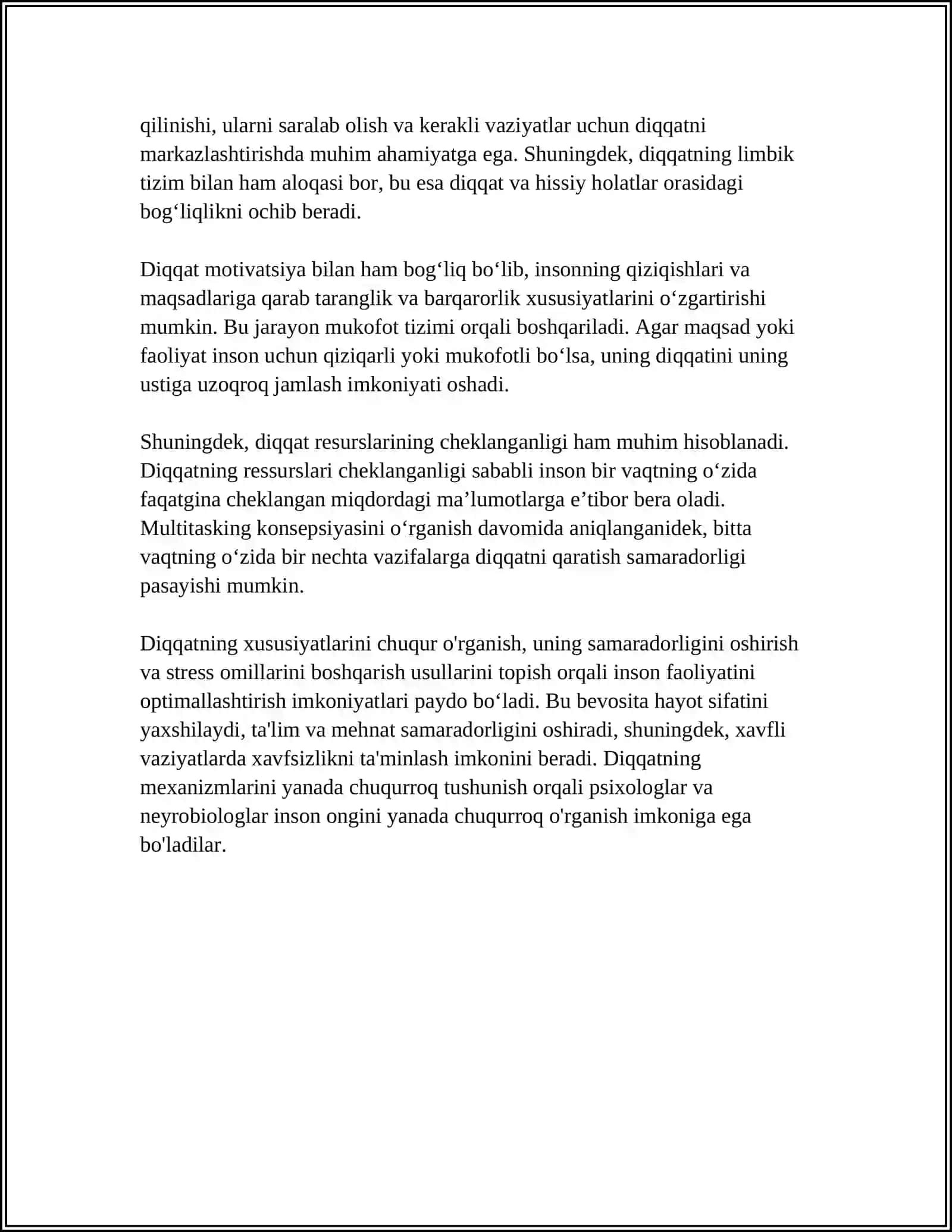 DIQQAT HAQIDA UMUMIY TUSHUNCHA 4