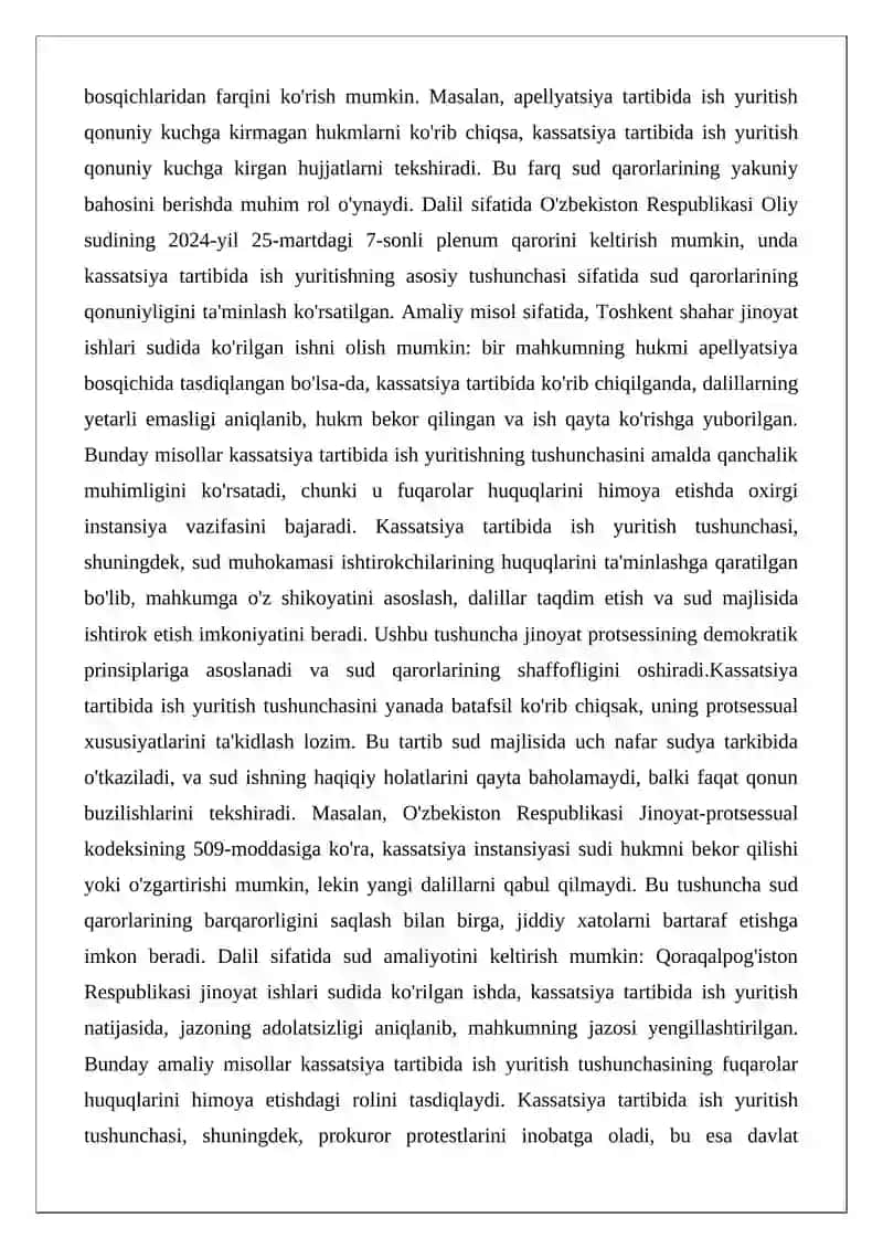 Kassatsiya tartibida ish yuritish mazmuni va ahamiyati 4