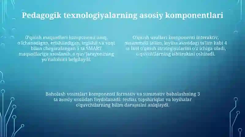 Pedagogik texnologiyaxususiyatlari 4