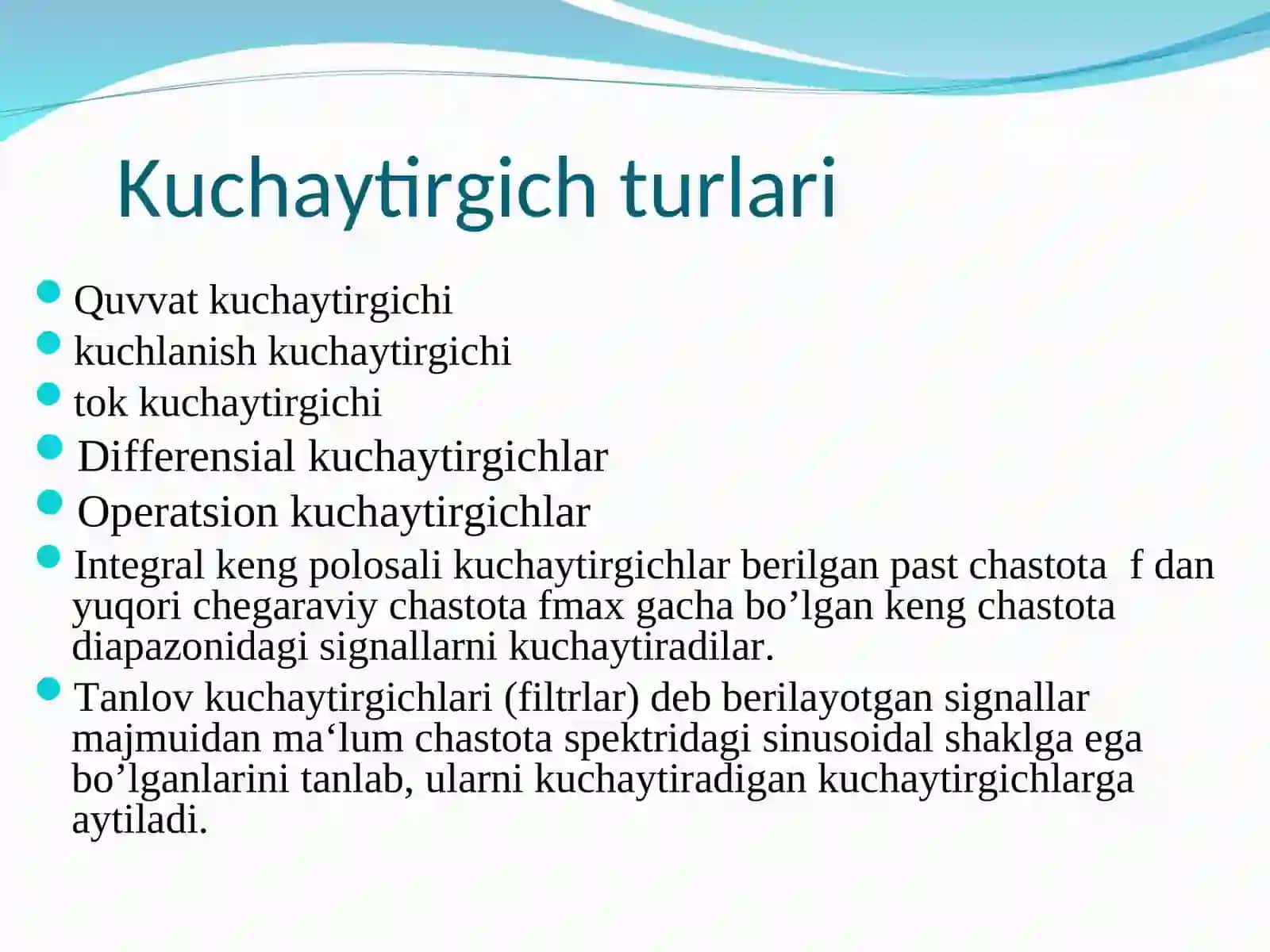 Differensial kuchaytirgichlar (DK) 4