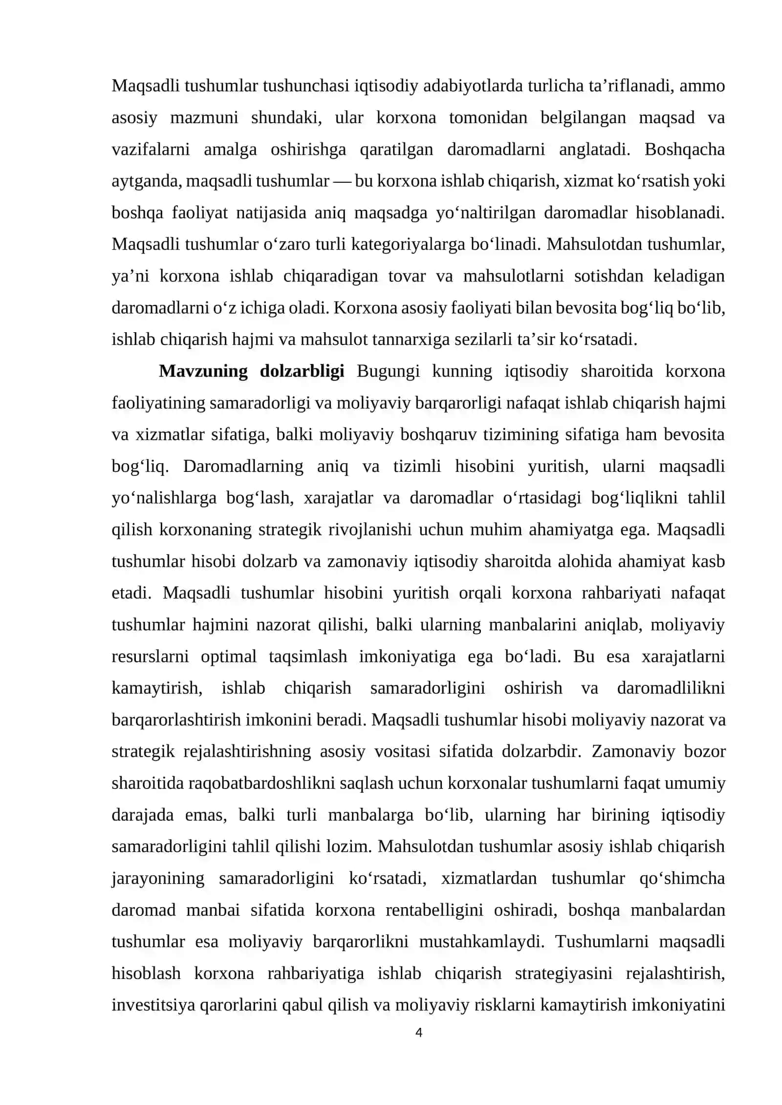 Maqsadli tushumlar hisobi 4