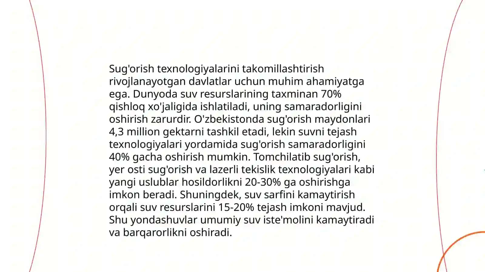 Agranomiyadagi istiqbolli vazifalar va bu soxadagi muammolarni xal etish yo'llari 4