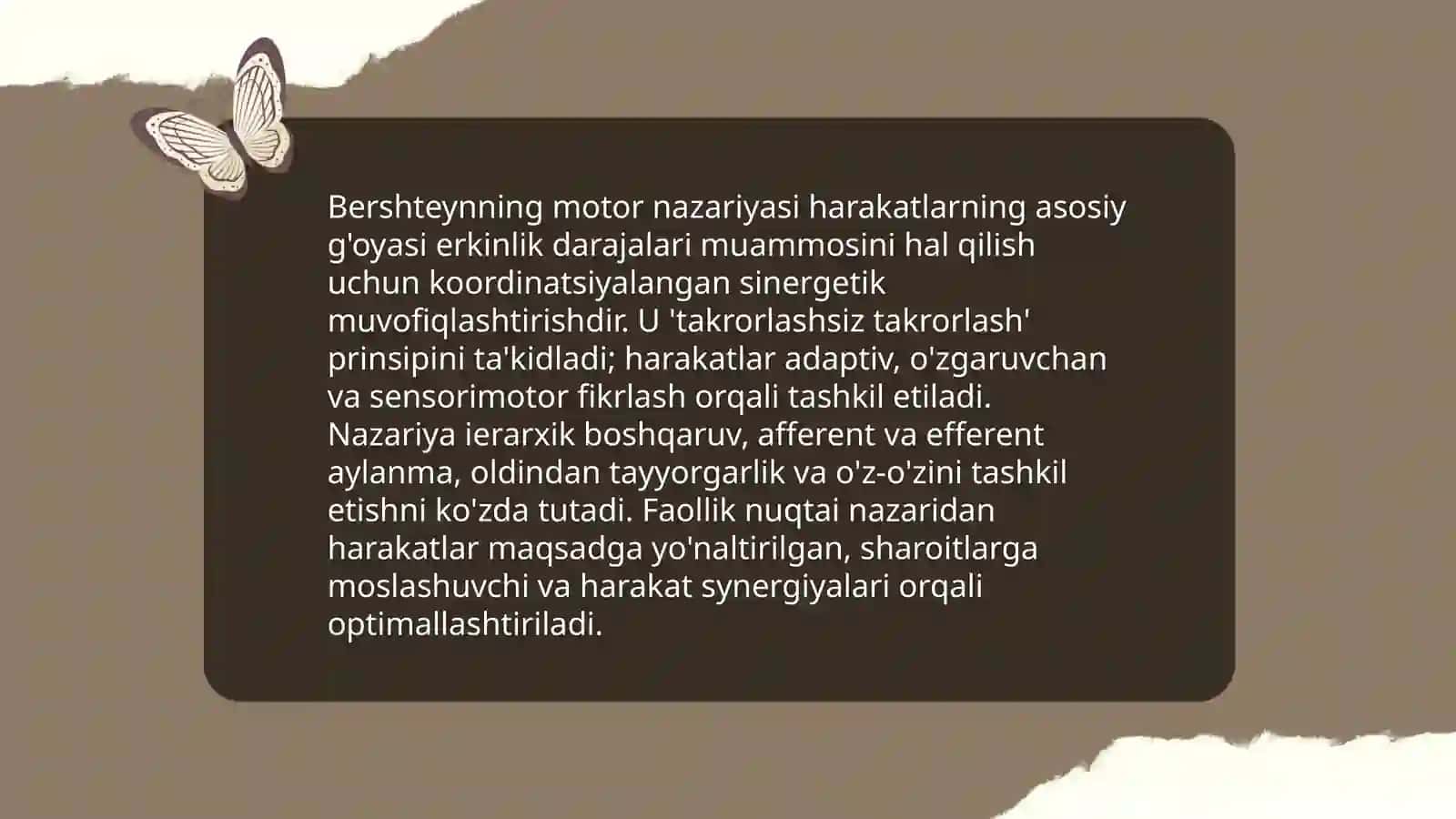 Faollik prinsipi va unga doir uch yondashuv (Bershteyn, Uznadze, Anoxin, Leontov) 4