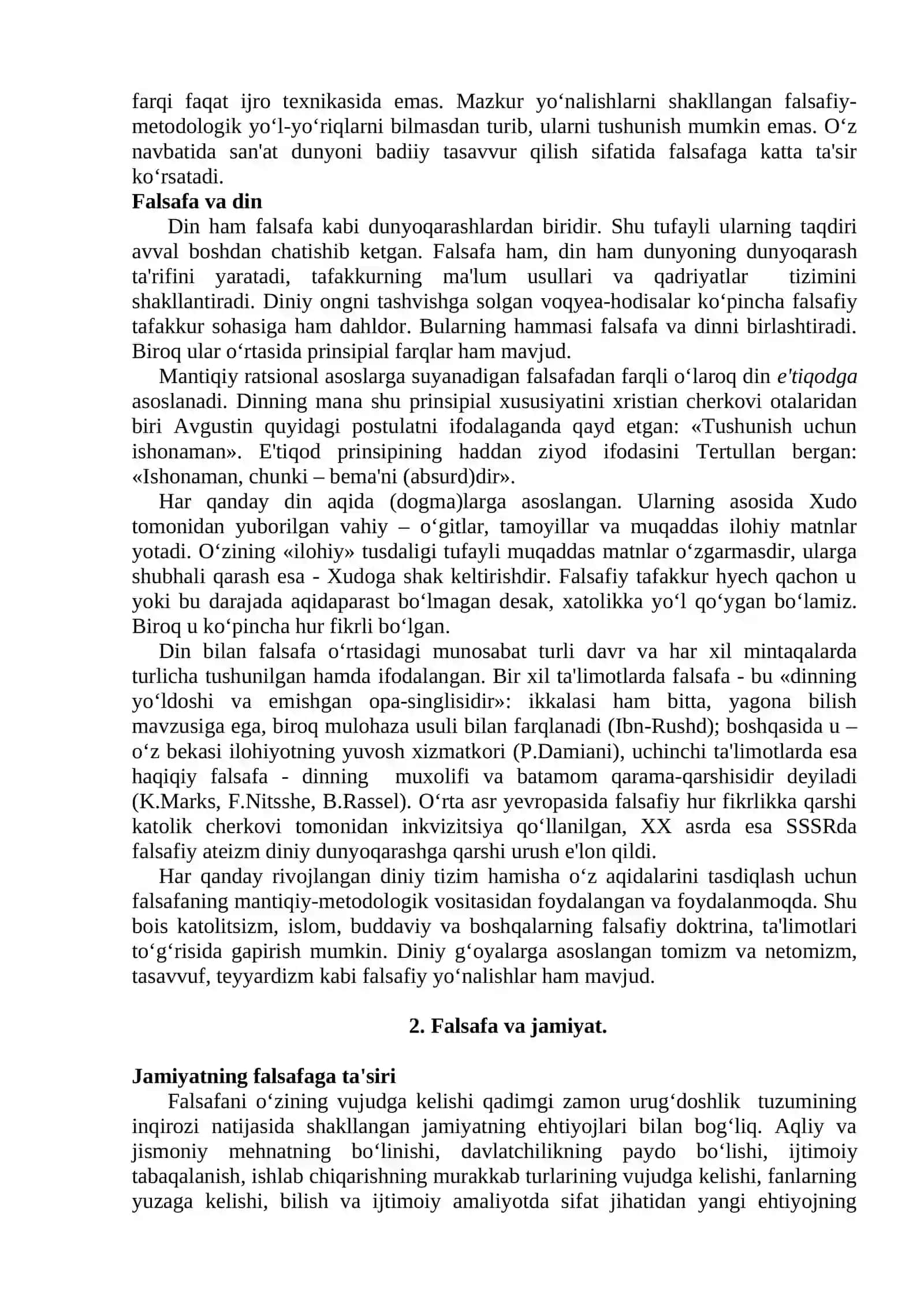 FALSAFANING JAMIYATDAGI O‘RNI 4