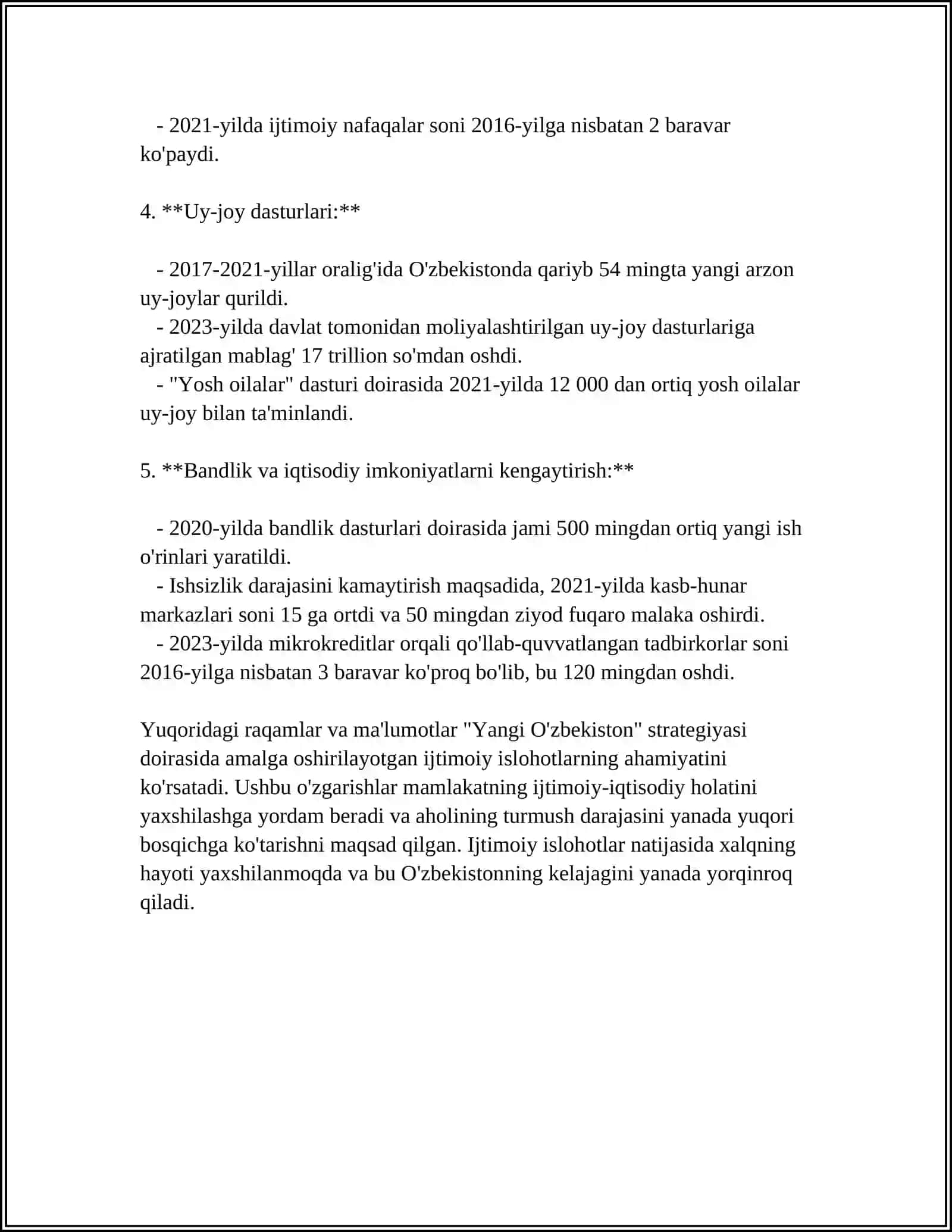 YANGI O‘ZBEKISTONDA IJTIMOIY SOHAGA BO‘LGAN ZAMONAVIY MUNOSABAT 4