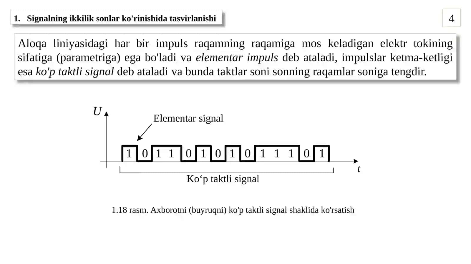 Signallar va ularnikodlash 4