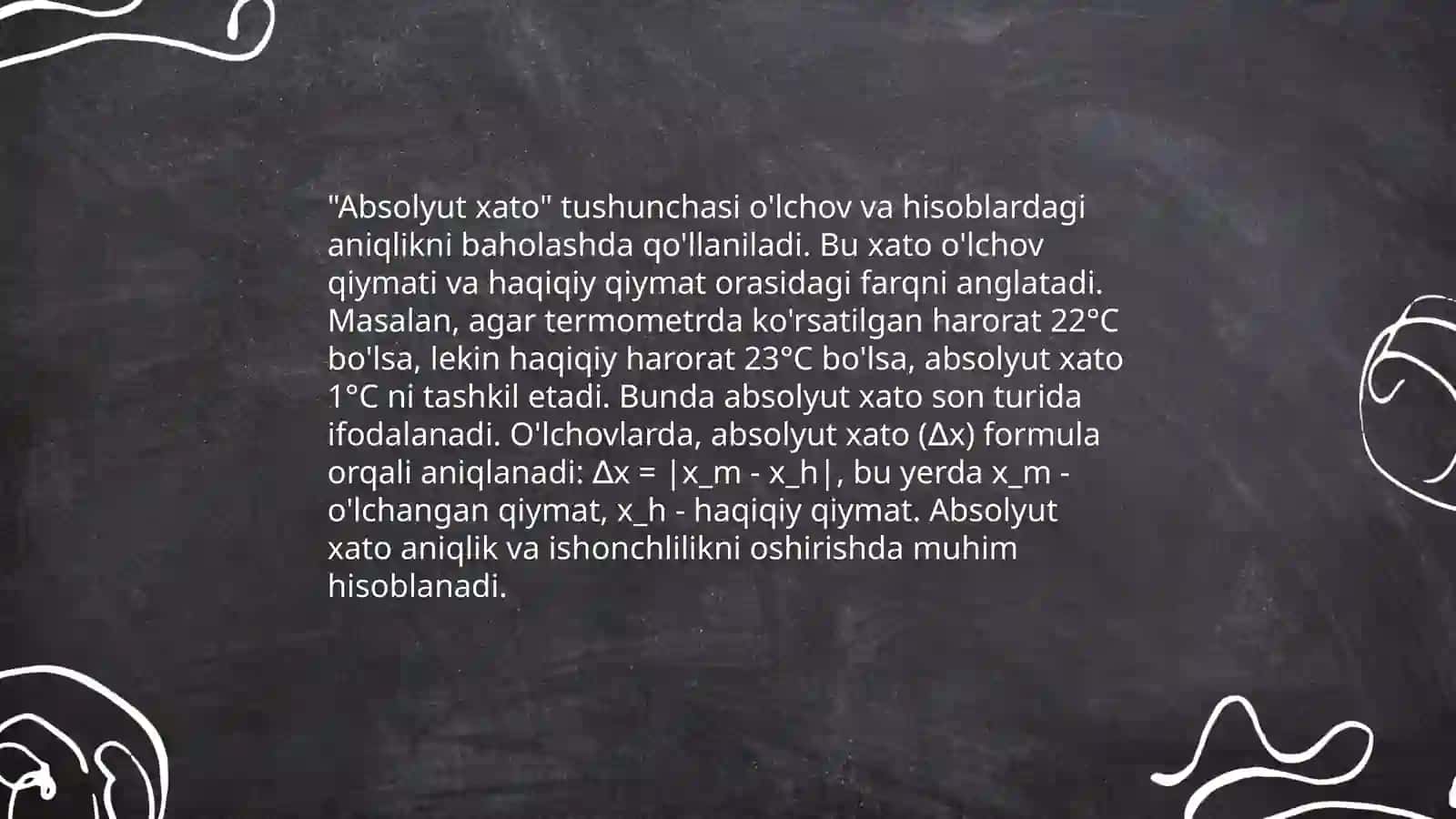 Taqribiy hisob, absolyut va nisbiy xato, sonlarni yaxlitlash usullari. Sonning xarakteristikasi va mantissasi 4