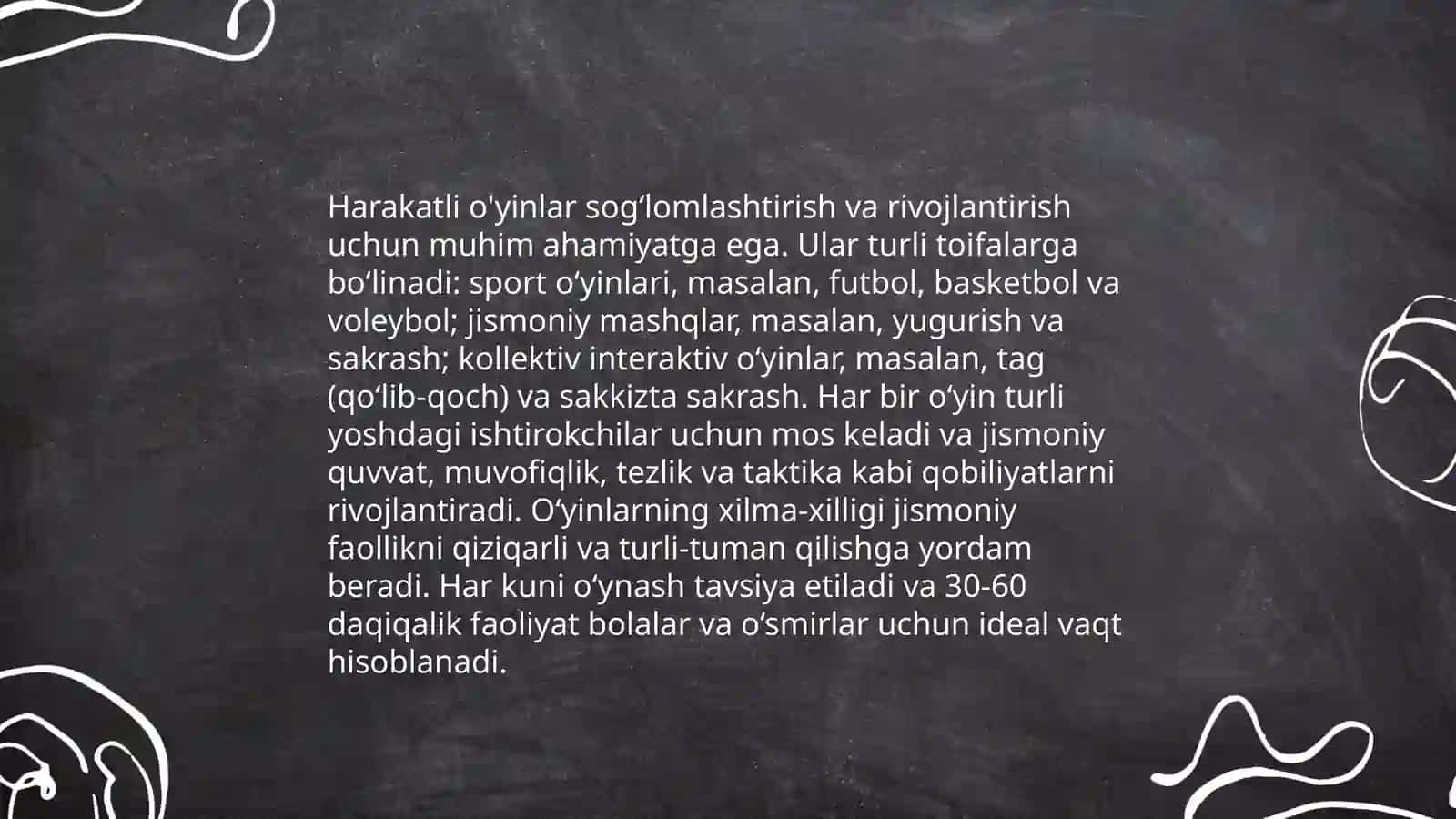 Milliy va harakatli o'yinlar orqali sport o'yinlari elementalrini o'rganish 4