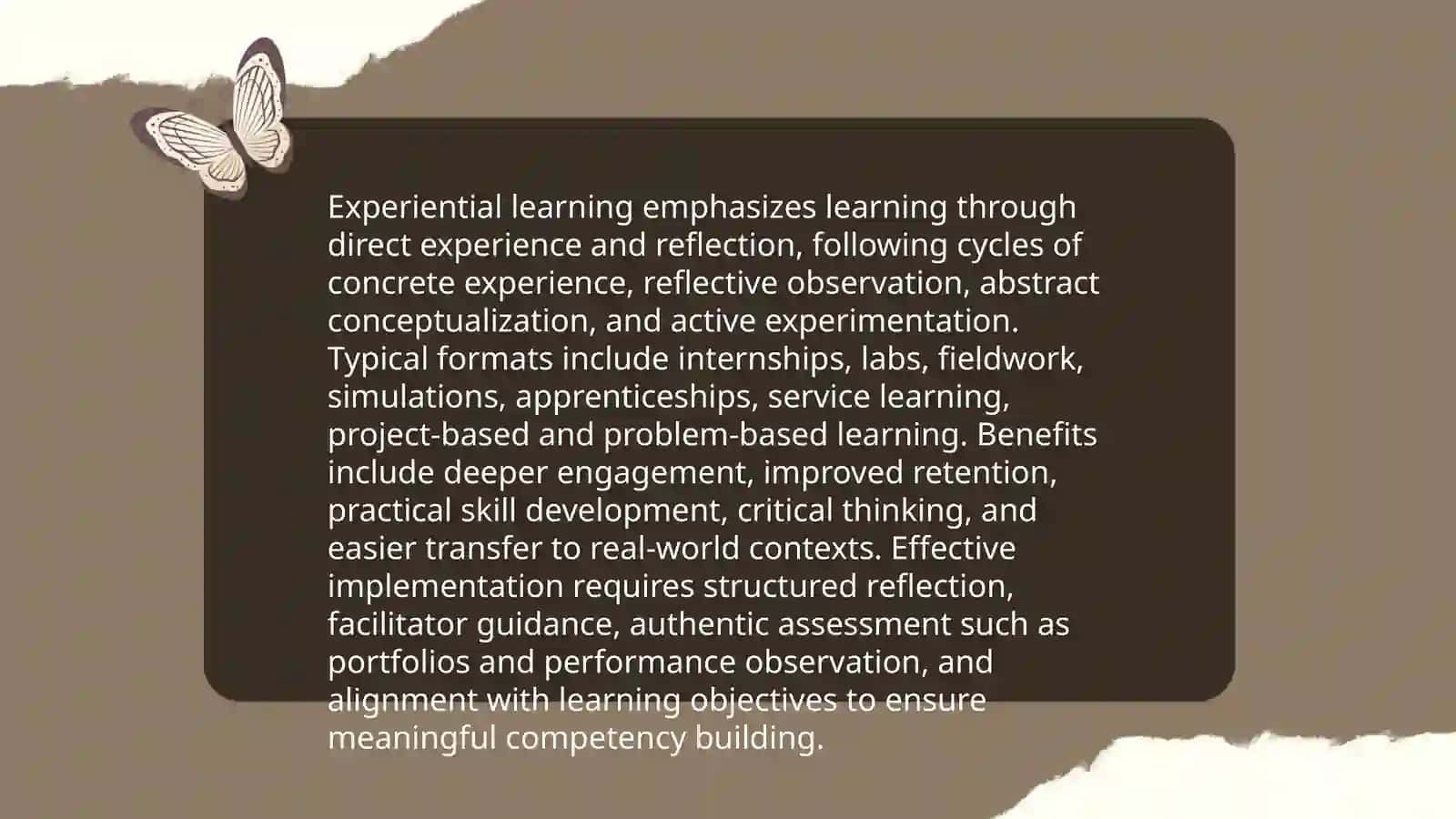 Learning experiences 4