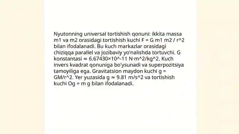 Gravitatsion kuch va uning tabiati 4