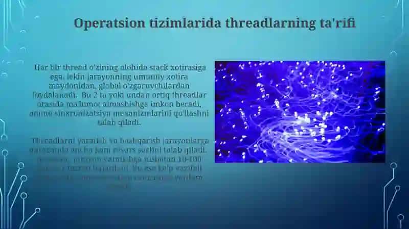 Operatsion tizimlarda oqimlar (threads) 4