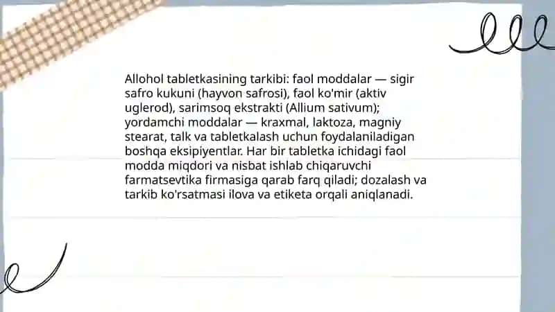 Allohol tabletkasi 4
