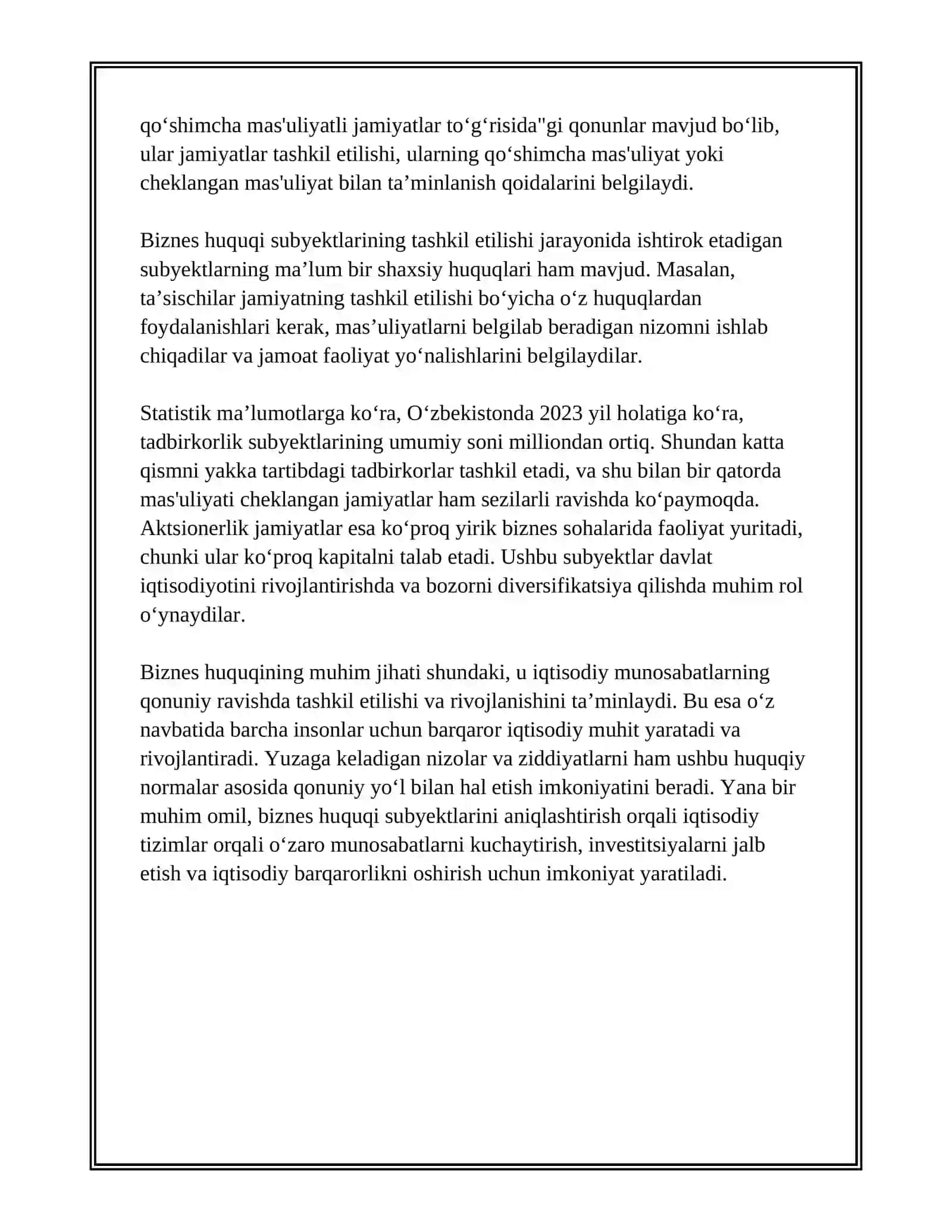 Biznes Huquqi Subyektlari Tasnifi 4
