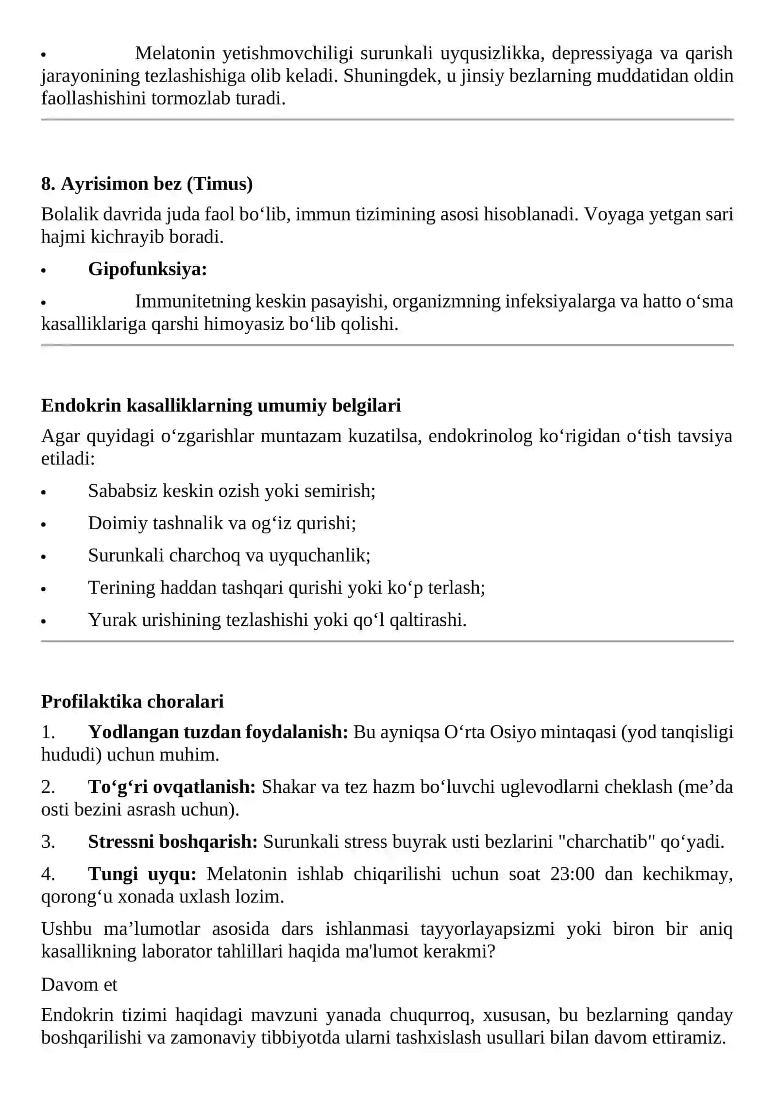 Endokrin bezlarining gipo va giperfunksiyasida uchraydigan kasalliklar 4