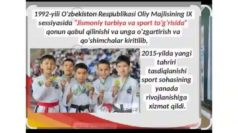 Mustaqillik yillarida O'zbekistonda fan, ta'lim, sport, san'at, adabiyot va sogʻliqni saqlash tizimi rivoji 4
