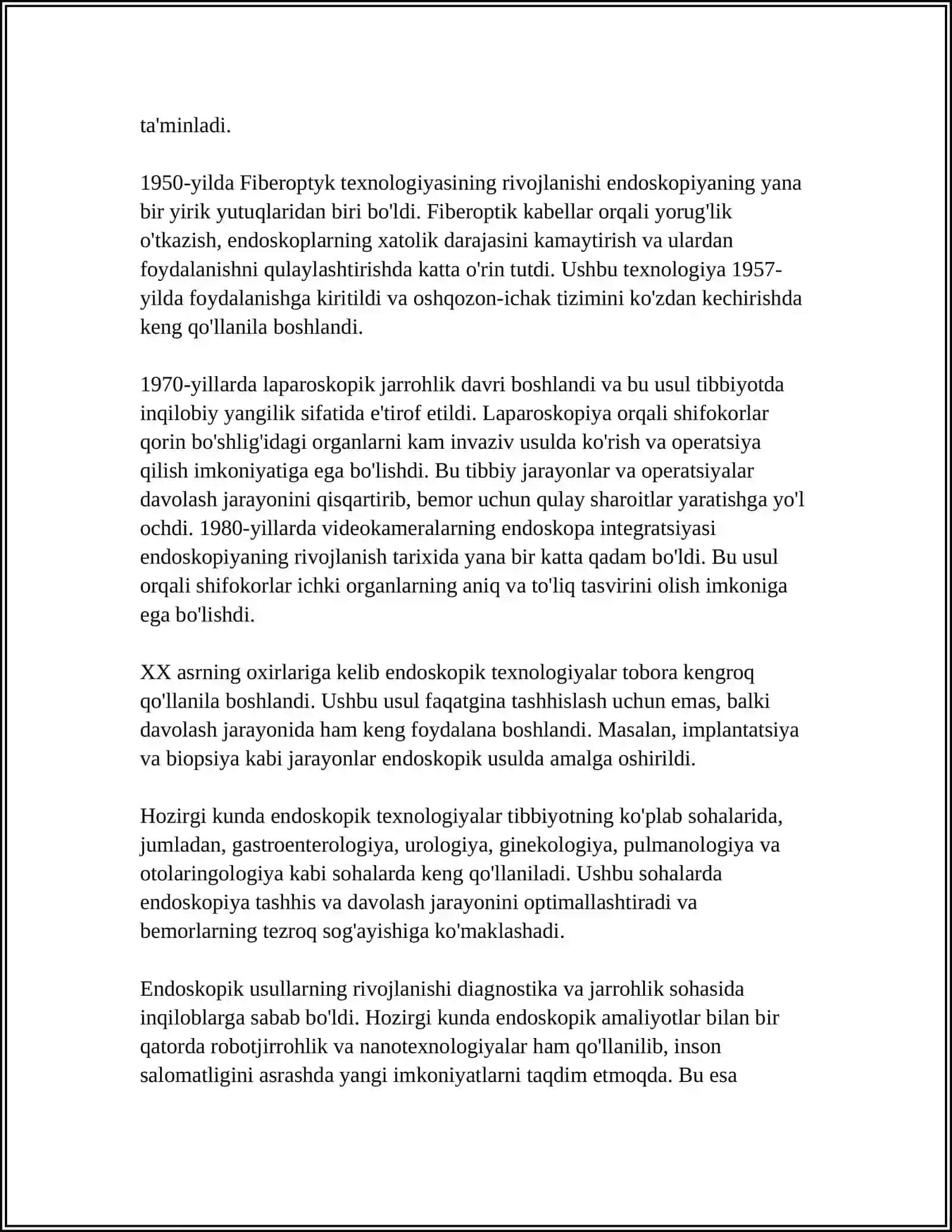 Tibbiyotda Endoskopik Usullarning Qo'llanilishi 4