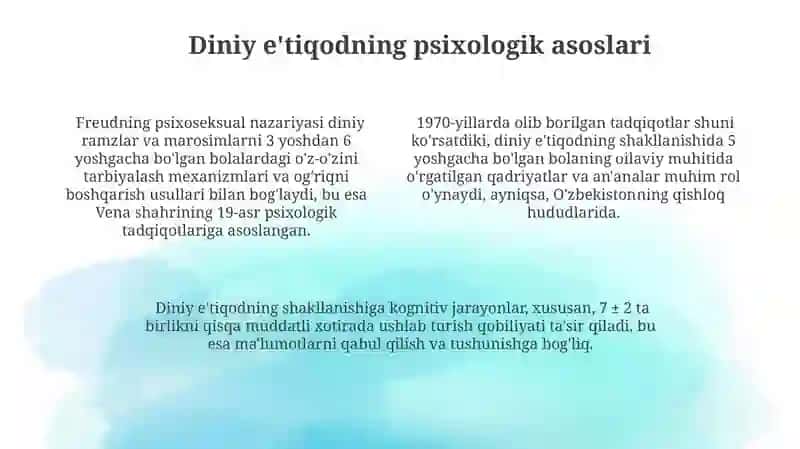 Diniy etiqodning psixologik asoslari va shakllanish xususiyatlari 4