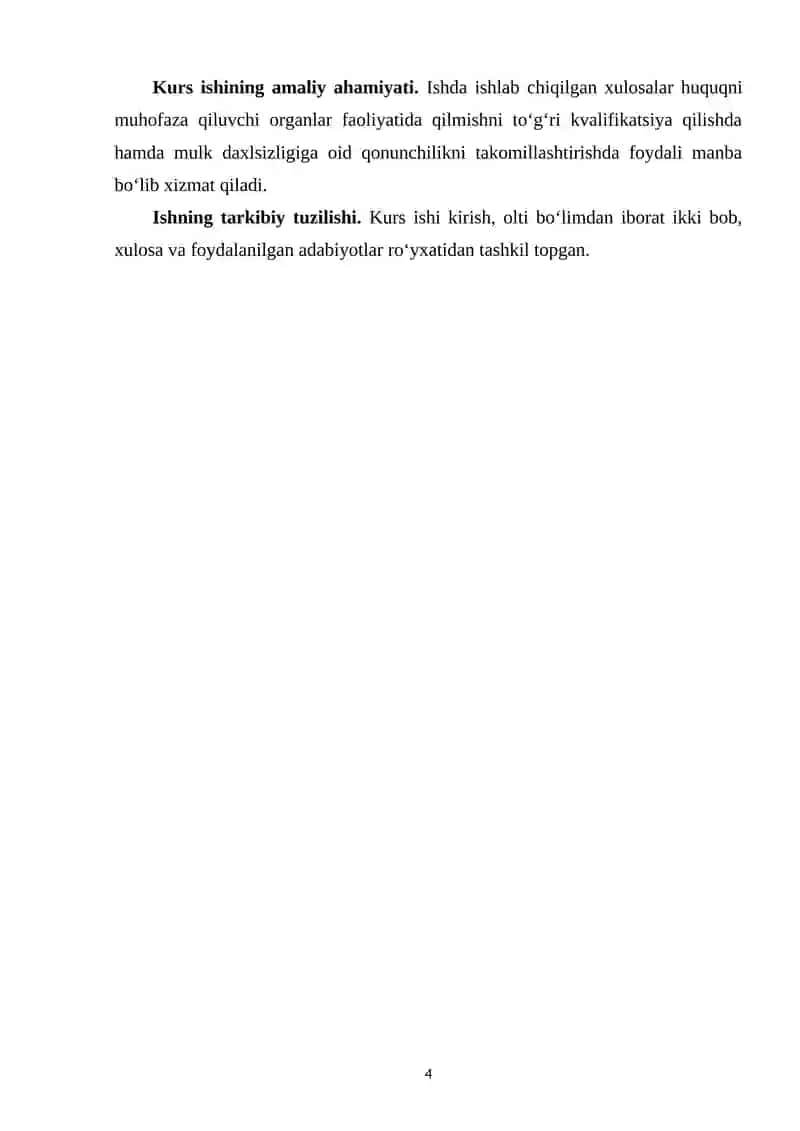 MULKNI QASDDAN NOBUD GILISH YOKI ZARAR YETKAZISH UCHUN JAVOBGARLIKNING AYRIM MASALALARI 4