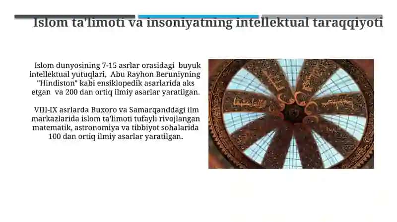 Islomning inson kamolligiga ta'siri haqidagi Sharq mutafakkirlarining gʻoyalari 4