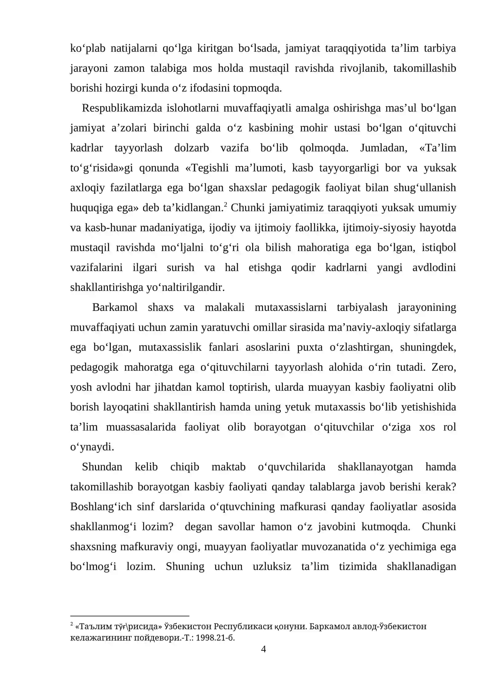 Kichik maktab yoshidagi bolalar shaxsini shakllantirishda о‘yin mashg‘ulotlarini shakllantirish samaradolligi 4