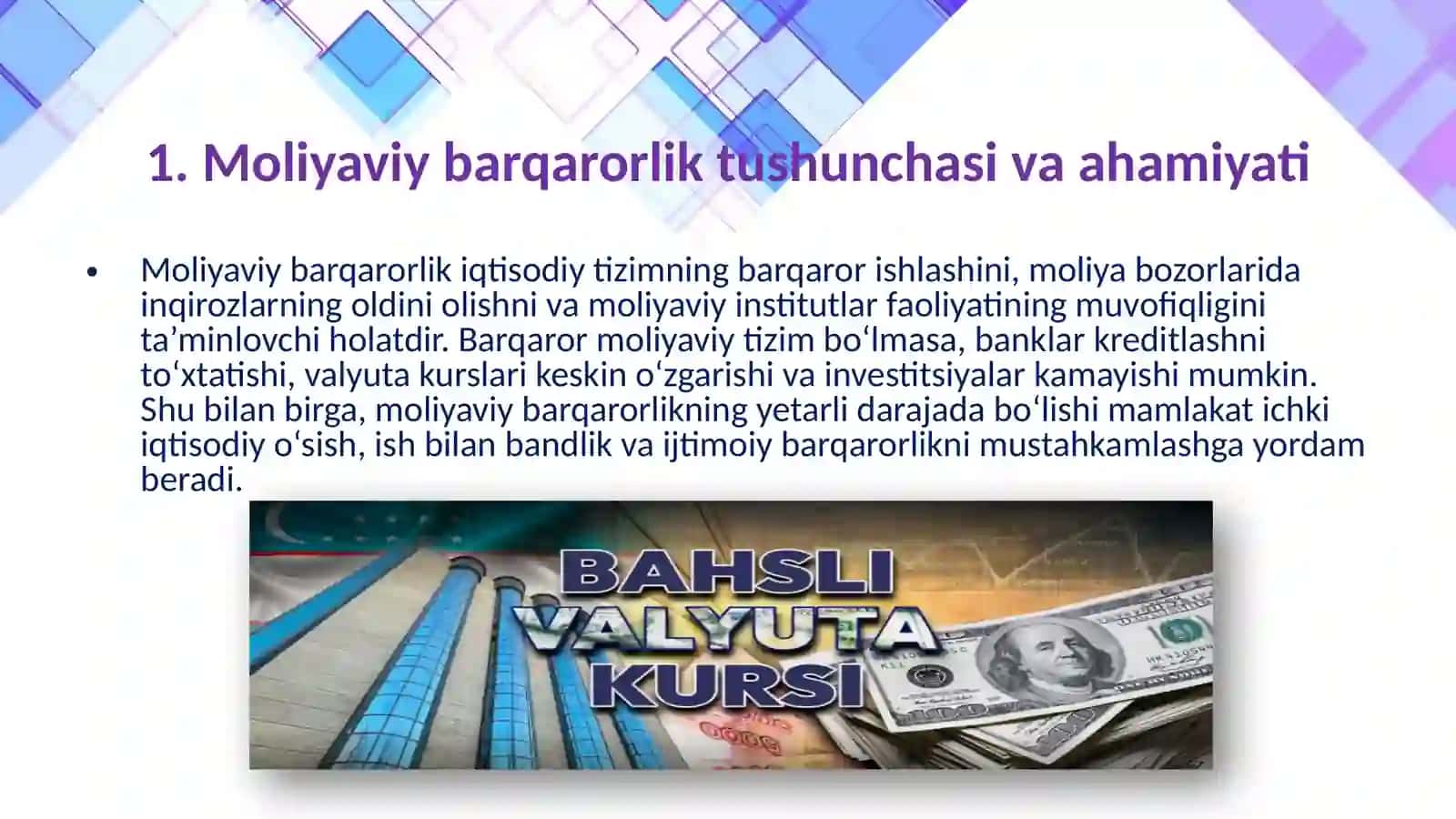 Moliyaviy barqarorlikni tartibga soluvchi xalqaro tashkilotlar 4