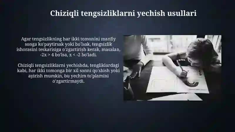 Tenglama va tengsizliklarni yechishvositalariniqo'llash 4