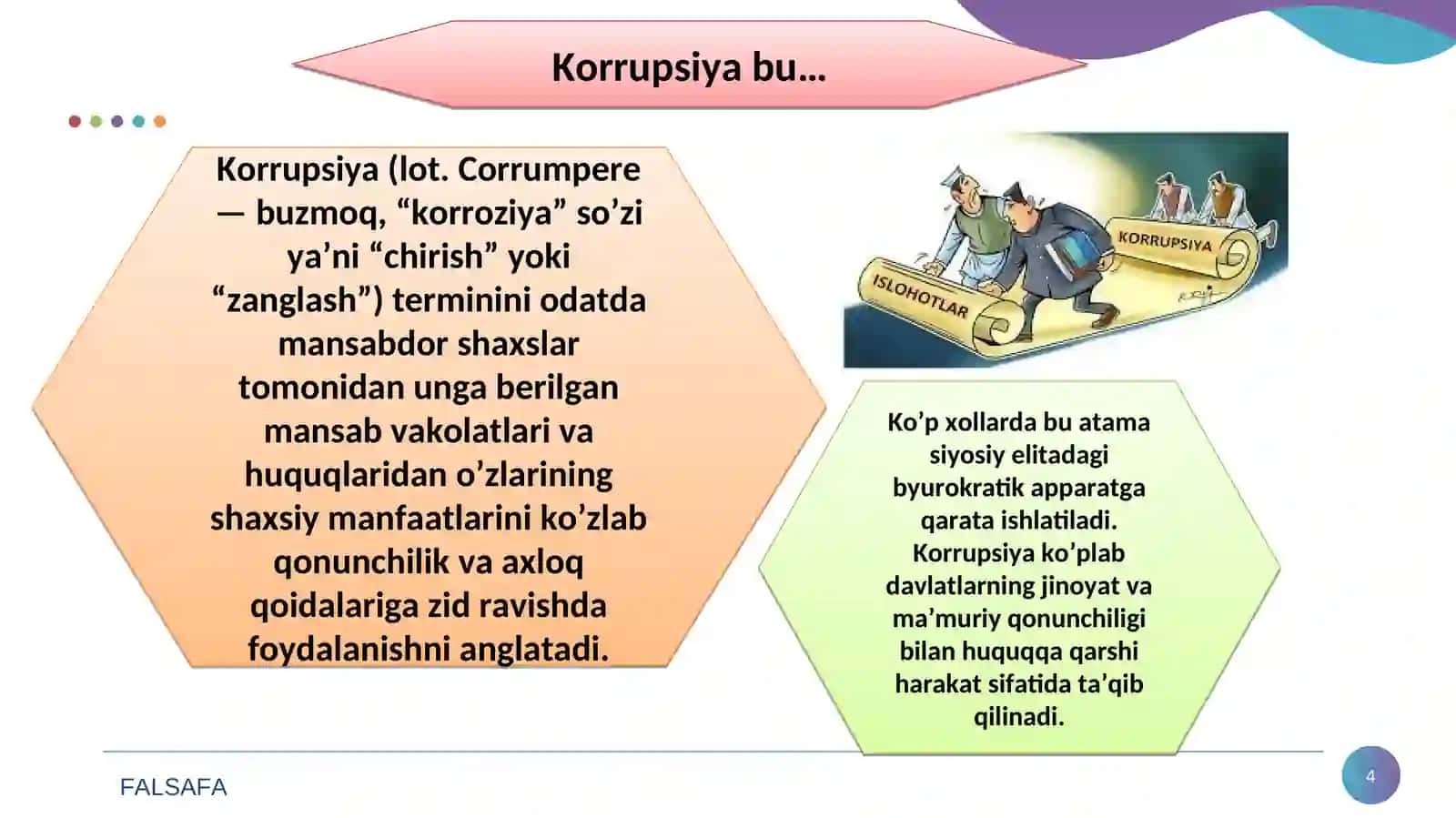 KORRUPSIYAGA QARSHI KURASHISH – JAMIYAT TARAQQIYOTINING ASOSI 4