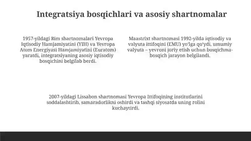 Yevropa Ittifoqi shakllanishi va yevro valyutasi 4