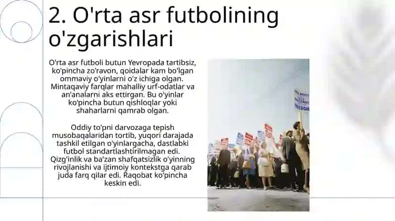 Futbolni kelib chiqishi va rivojlanish tarixi 4