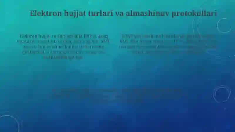 Elektron hujjat va elektron hujjat almashinuvi 4