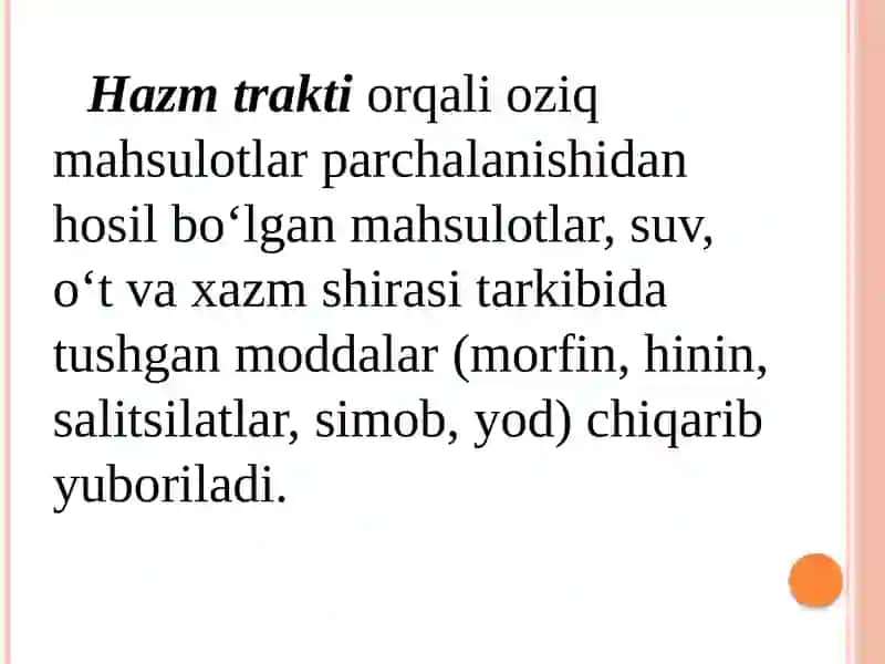 Organizmning ayiruv funksiyalari fiziologiyasi 4