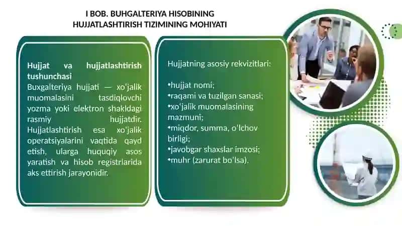 Buxgalteriya hisobining hujjatlashtirish tizimi 4