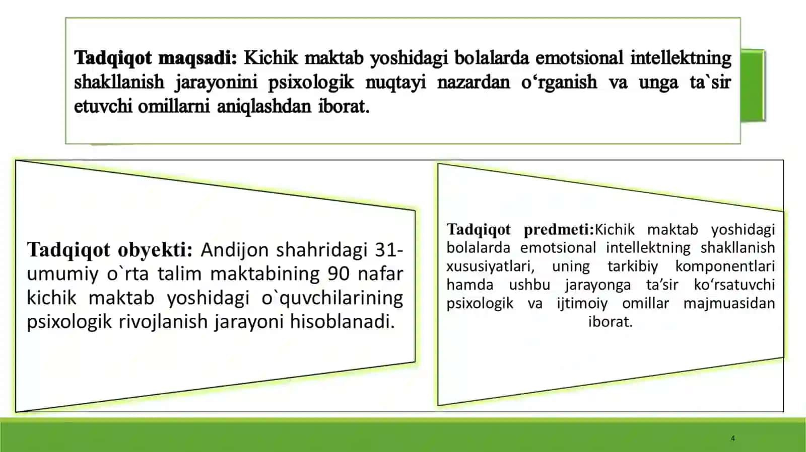 KICHIK MAKTAB YOSHI BOLALARIDA EMOTSIONAL INTELLEKTNI SHAKLLANTIRISHNING PSIXOLOGIK 4