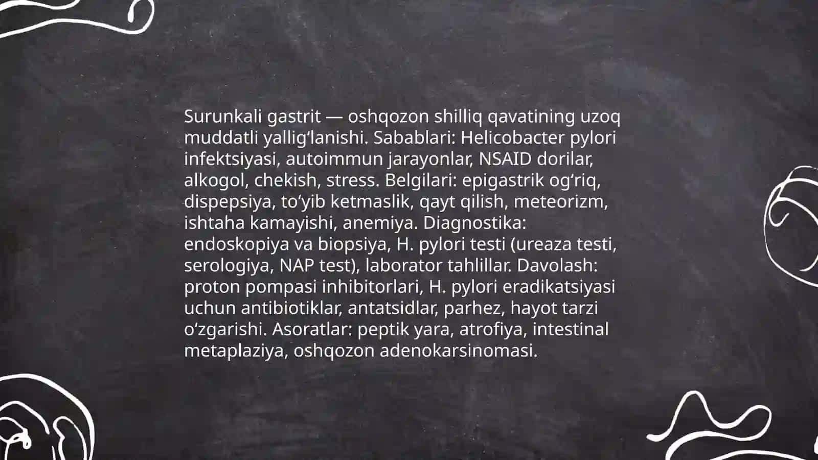 Dispeptik sindrom bila kechadigan kasalliklar 4