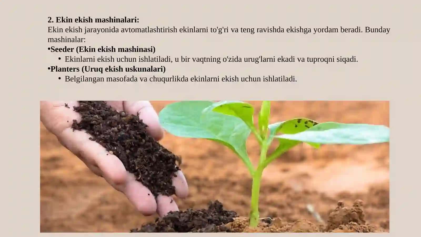 Tuproqqa ishlov berish va ekin qarov oʻtkazish mashinalari 4