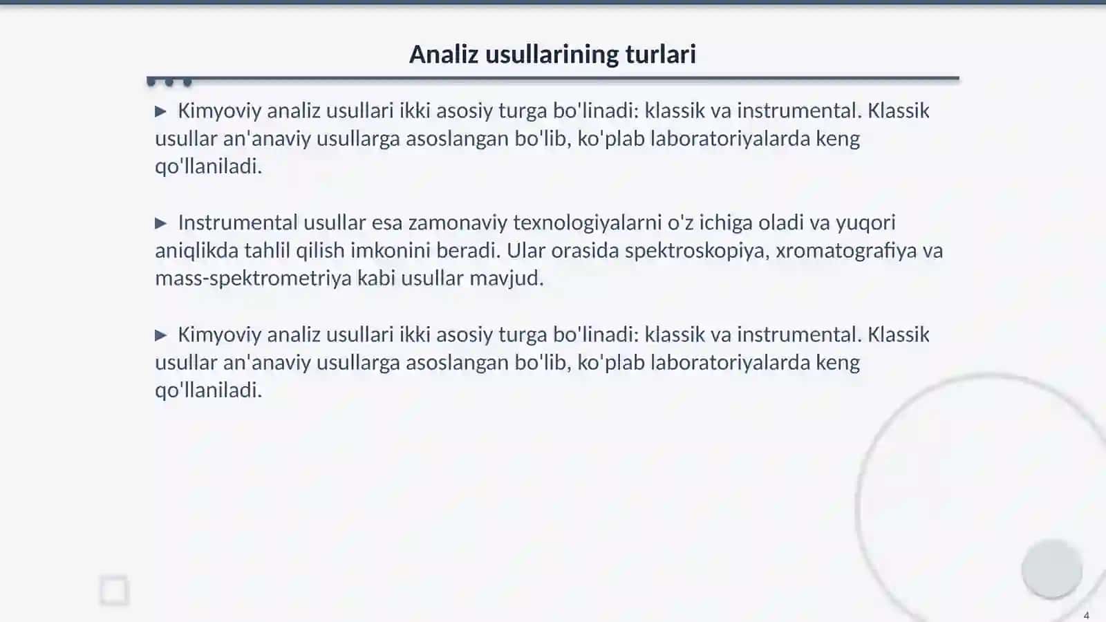 Analizni kimyoviy usullari 4
