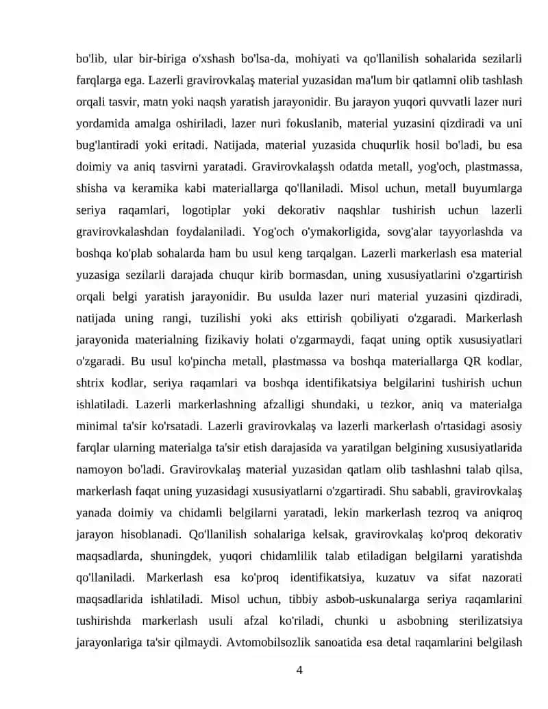 Lazerli gravirovkalash va lazerli markerlash usullari 4