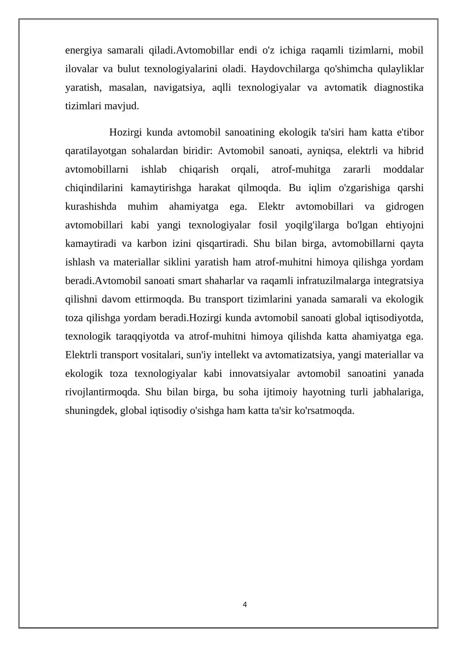 OʻLCHASH, NAZORAT VA SINASH USULLARI VA VOSITALARI (II modul) fanidan KURS ISHI 4