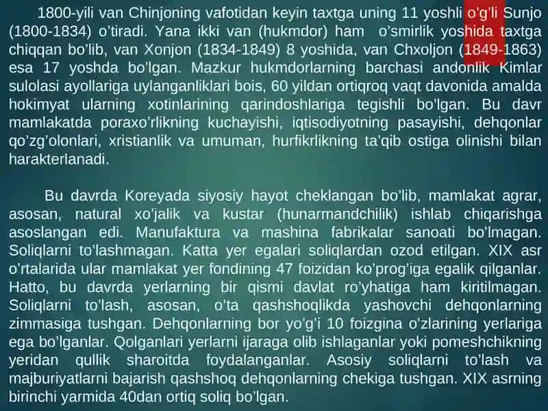 O'rganilayotgan mamlakat tarixi 4