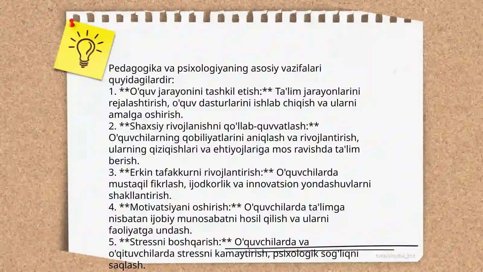 Pedagogika va psixologiya. Maqsadi va vazifalari, asosiy tushunchalar. Kutubxona pedagogikasi 4