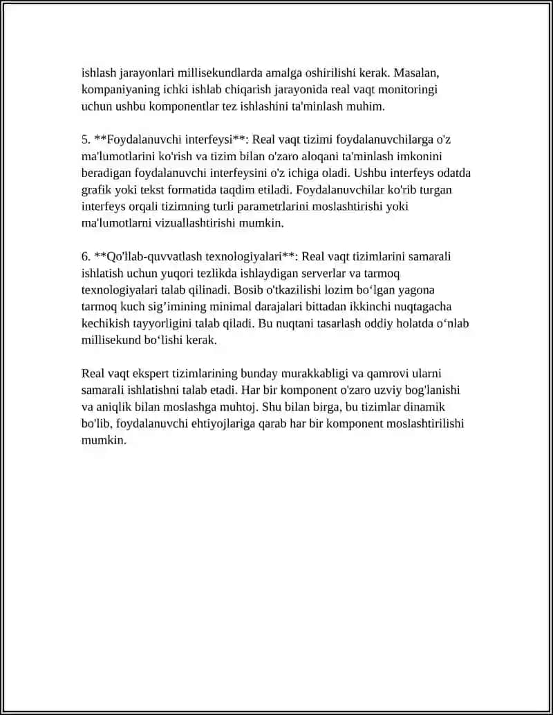 REAL VAQT EKSPERT TIZIMLARI 4